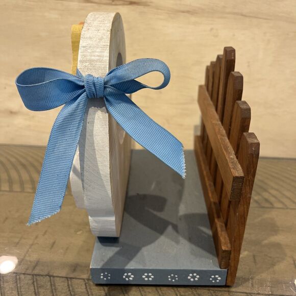 Vintage Duck Goose Napkin Holder 80s 90s cottage core country Farmhouse blue Woo - Picture 2 of 5